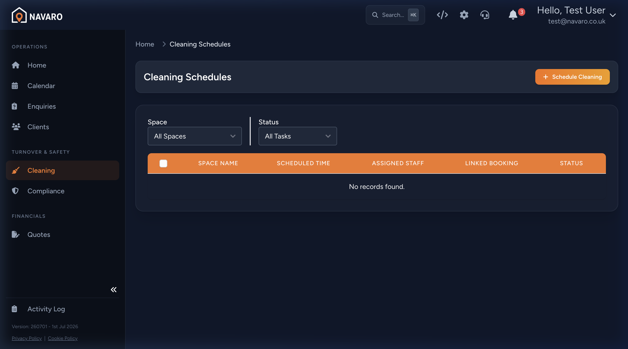 Caretaker and Cleaning Task Schedules
