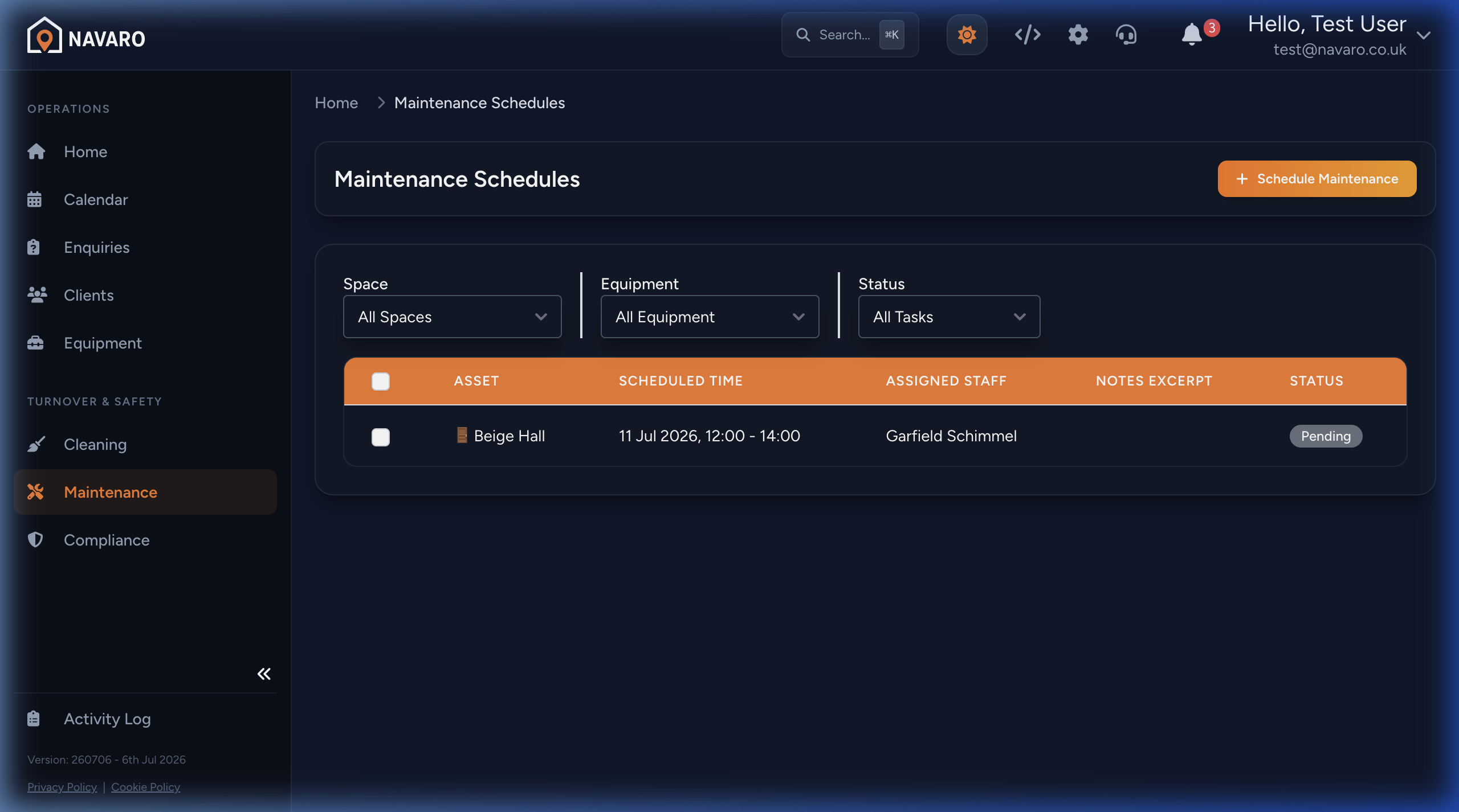 Maintenance Schedules illustration