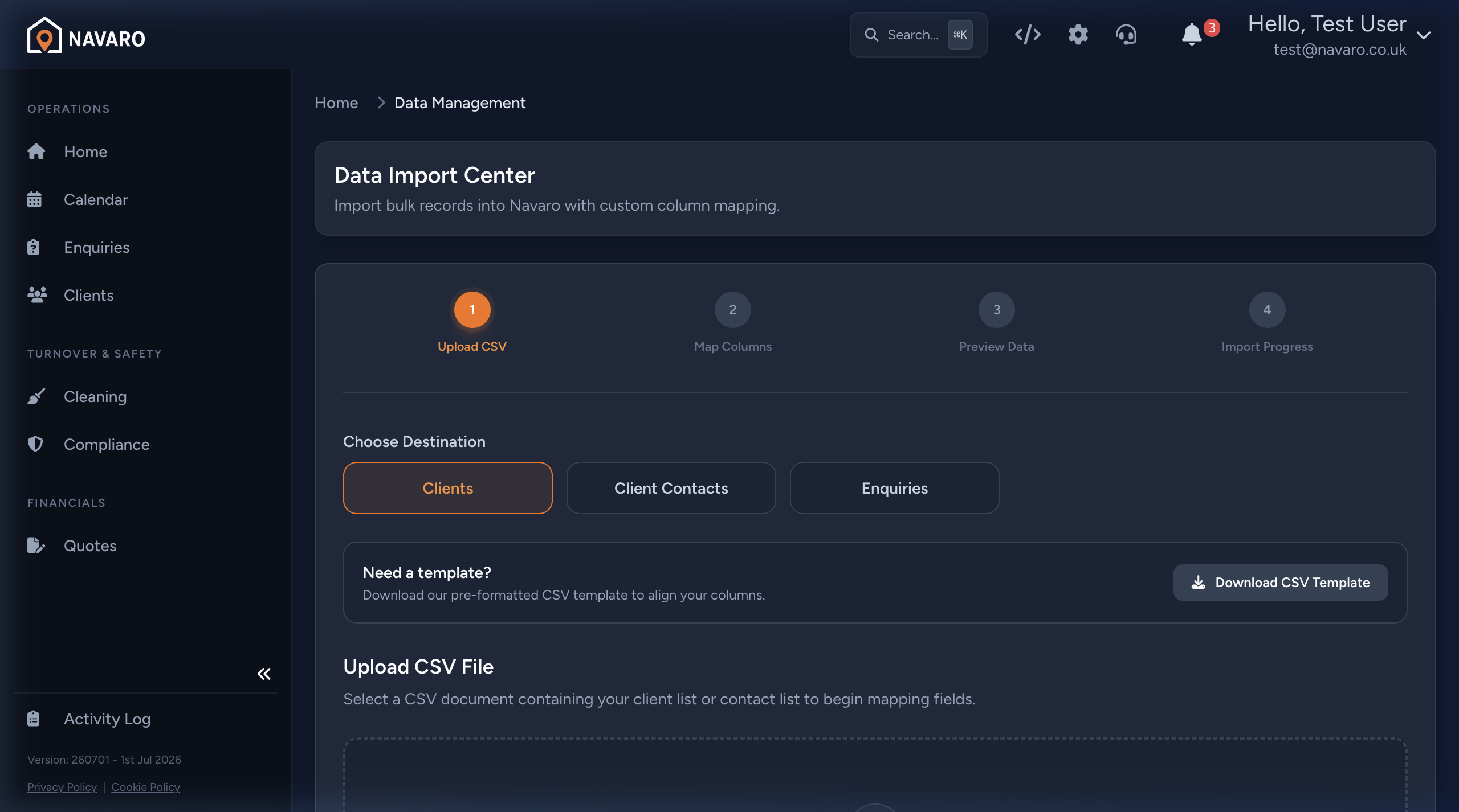 Self-Serve CSV Migration Tool